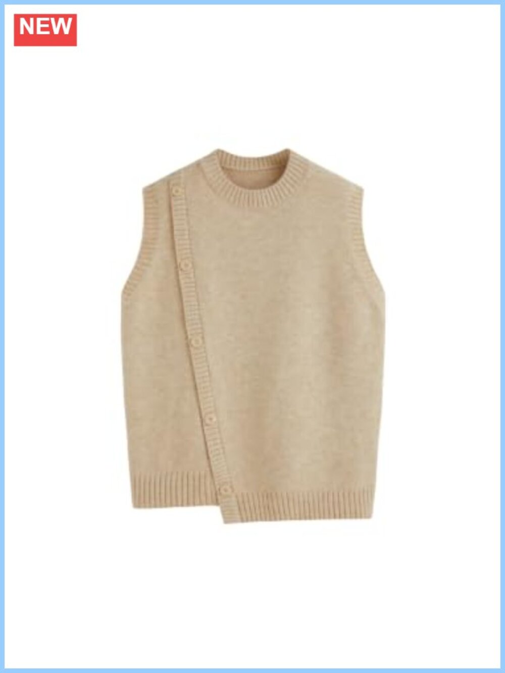 Women's Wool Blend Wrap Sweater Vest Sleeveless Knit Tank Top Layering Piece